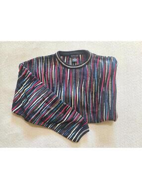 Tosani Sweater L | Striped Style Textured Knit